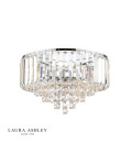 Vienna 3-Lts Flush Ceiling Light Chrome/Crystal 33cm