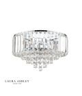 Vienna 3-Lts Flush Ceiling Light Chrome/Crystal 33cm