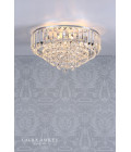 Vienna 3-Lts Flush Ceiling Light Chrome/Crystal 33cm