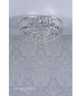 Vienna 3-Lts Flush Ceiling Light Chrome/Crystal 33cm