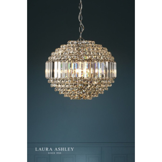 Vienna 5-ljus ljuskrona krom/glas 40cm- 50% rabatt idag