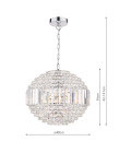 Vienna 5-Light Chandelier Chrome/Glass 40cm