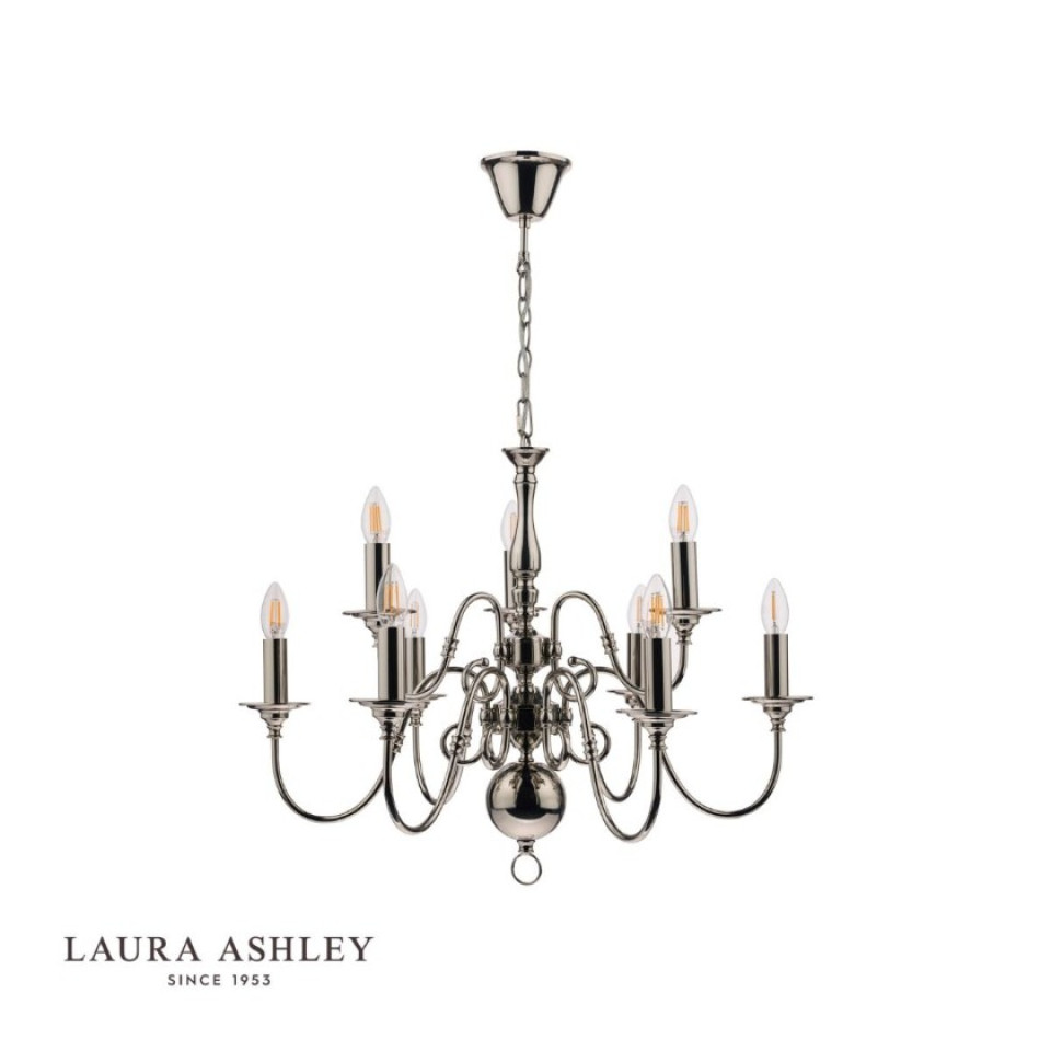 Winchester 9-Lt Ceiling Light Nickel 70cm
