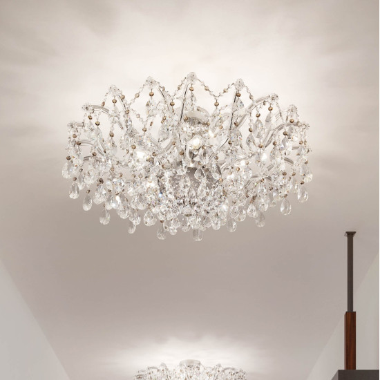 Aqaba PL 5/82/36 plafond Guld/Krom/Kristall 82 cm Aqaba PL 5/82/36 plafond Guld/Krom/Kristall 82 cm