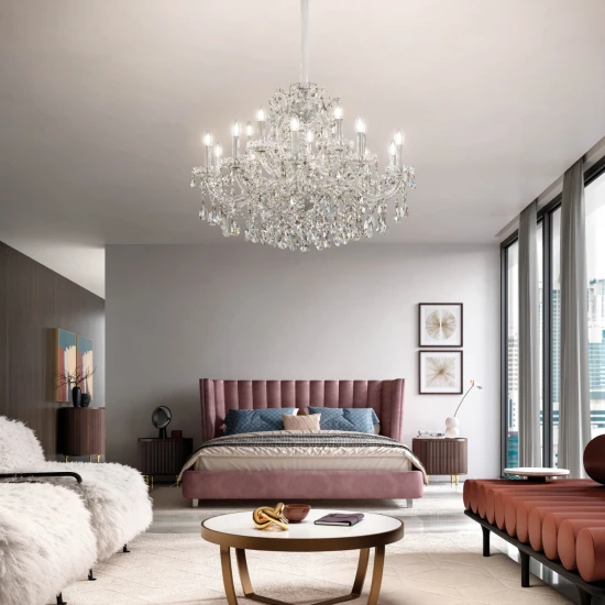 Aqaba S 15/90/80 chandelier gold/chrome/crystal 90 cm Aqaba S 15/90/80 chandelier gold/chrome/crystal 90 cm