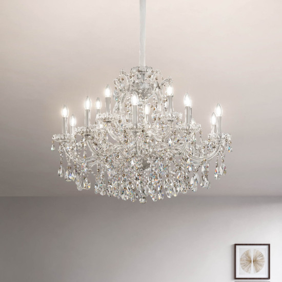 Aqaba S 15/90/80 Kristallkrona Guld/Krom/Kristall 90 cm Aqaba S 15/90/80 Kristallkrona Guld/Krom/Kristall 90 cm