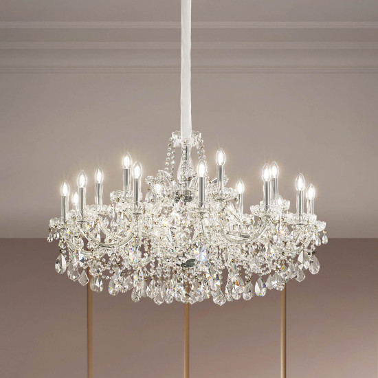 Aqaba S 18/105/65 Kristallkrona Guld/Krom/Kristall 105 cm Aqaba S 18/105/65 Kristallkrona Guld/Krom/Kristall 105 cm