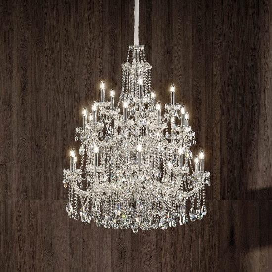Aqaba S 25/110/140 chandelier gold/chrome/crystal 110 cm Aqaba S 25/110/140 chandelier gold/chrome/crystal 110 cm