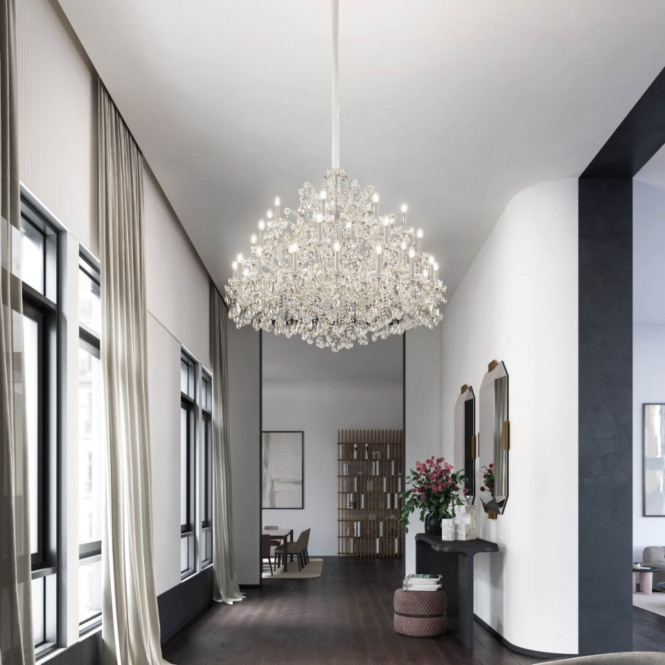 Aqaba S 32/130/105 chandelier gold/chrome/crystal 130 cm Masiero Aqaba S 32/130/105 chandelier gold/chrome/crystal 130 cm
