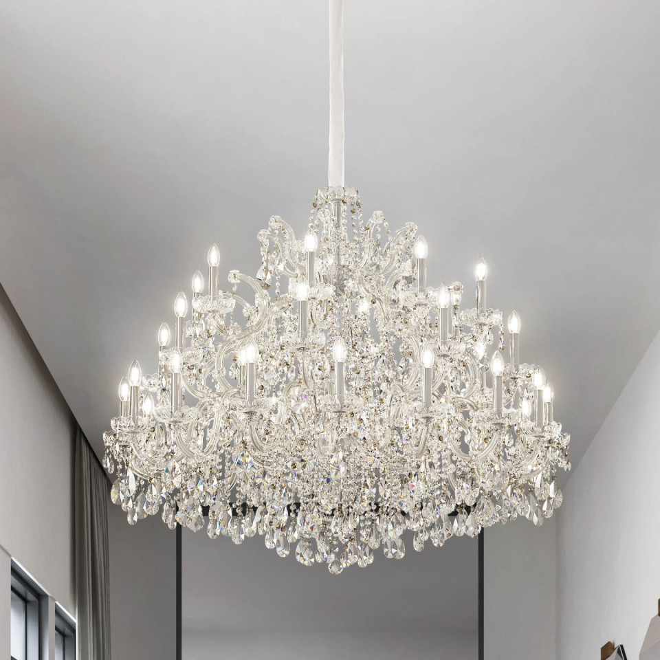 Aqaba S 32/130/105 chandelier gold/chrome/crystal 130 cm Masiero Aqaba S 32/130/105 chandelier gold/chrome/crystal 130 cm