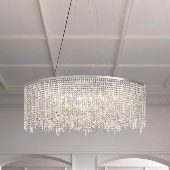 Cristalle S 6/120/40 OV Infälld Taklampa Krom/Kristall 120 cm Cristalle S 6/120/40 OV Infälld Taklampa Krom/Kristall 120 cm