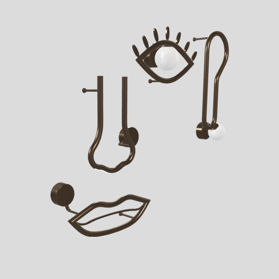 Visio A DX vägglampa 117 cm Visio A DX vägglampa 117 cm