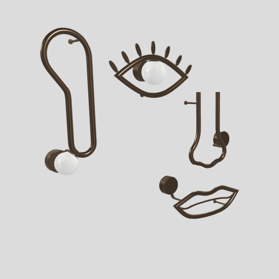 Visio A SX wall lamp 117 cm