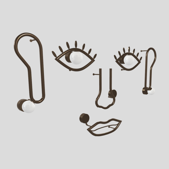 Visio A full wall lamp 182 cm