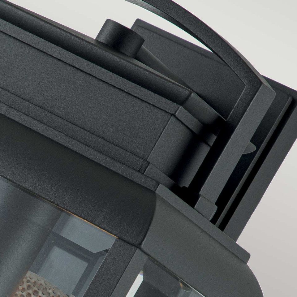 Byron 1-lt stor utomhusvägglampa grafit/klar 45,7 cm IP44 Quoizel Byron 1-lt stor utomhusvägglampa grafit/klar 45,7 cm IP44