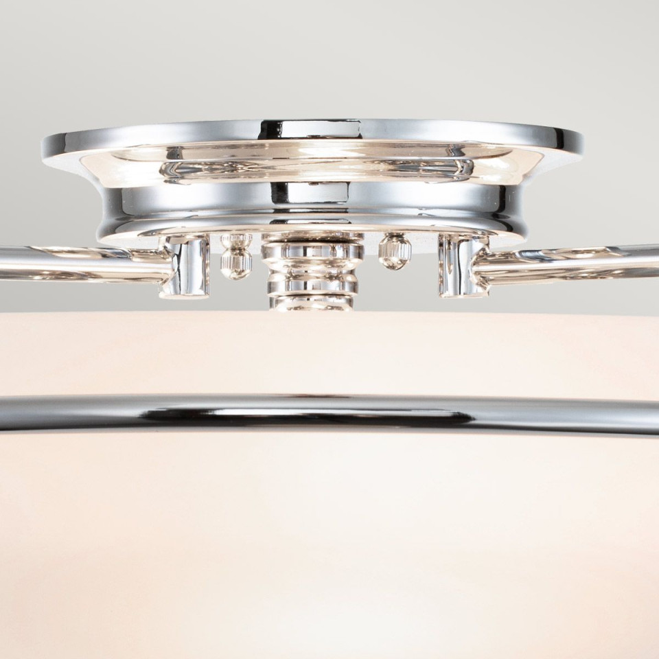 Griffin 3 light plafond polished chrome 42.2cm Quoizel Griffin 3 light plafond polished chrome 42.2cm