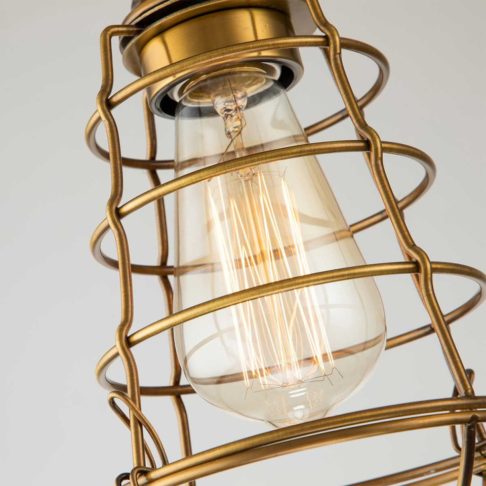 Mixon1 light semi-flush plafond weathered brass 27.1cm Quoizel Mixon1 light semi-flush plafond weathered brass 27.1cm