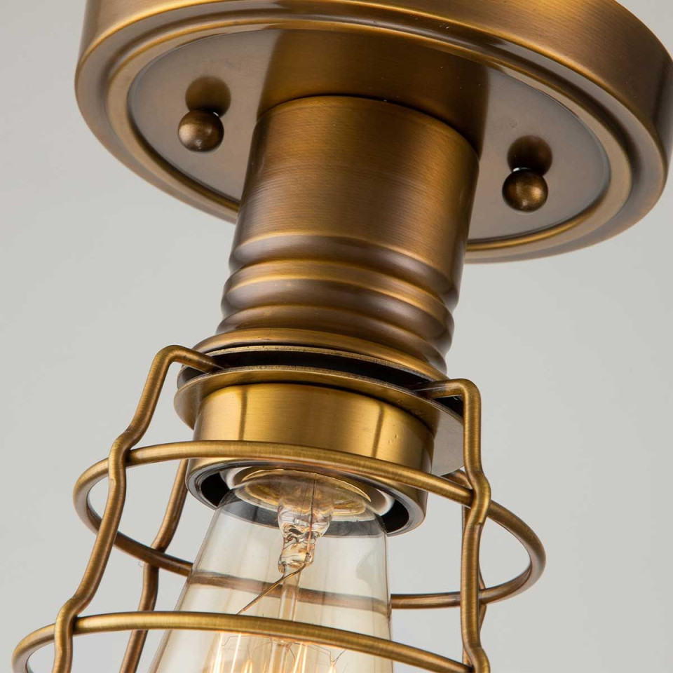 Mixon1 light semi-flush plafond weathered brass 27.1cm Quoizel Mixon1 light semi-flush plafond weathered brass 27.1cm