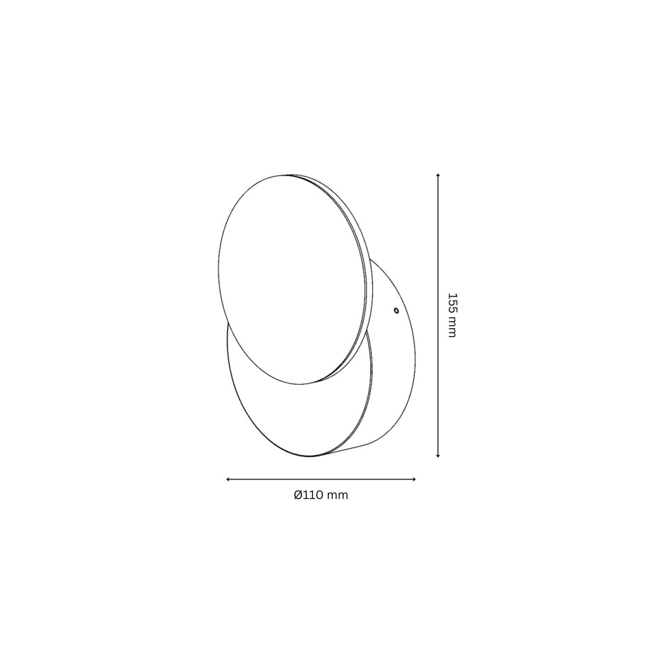 Dot 01 vägglampa vit/svart 15,5cm Tunto Dot 01 vägglampa vit/svart 15,5cm