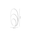 Dot 04 vägglampa vit/svart/ek/valnöt 25cm