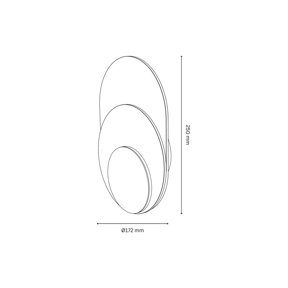 Dot 04 vägglampa vit/svart/ek/valnöt 25cm