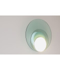 Dot 06 vägglampa vit/svart/ek/valnöt 25cm