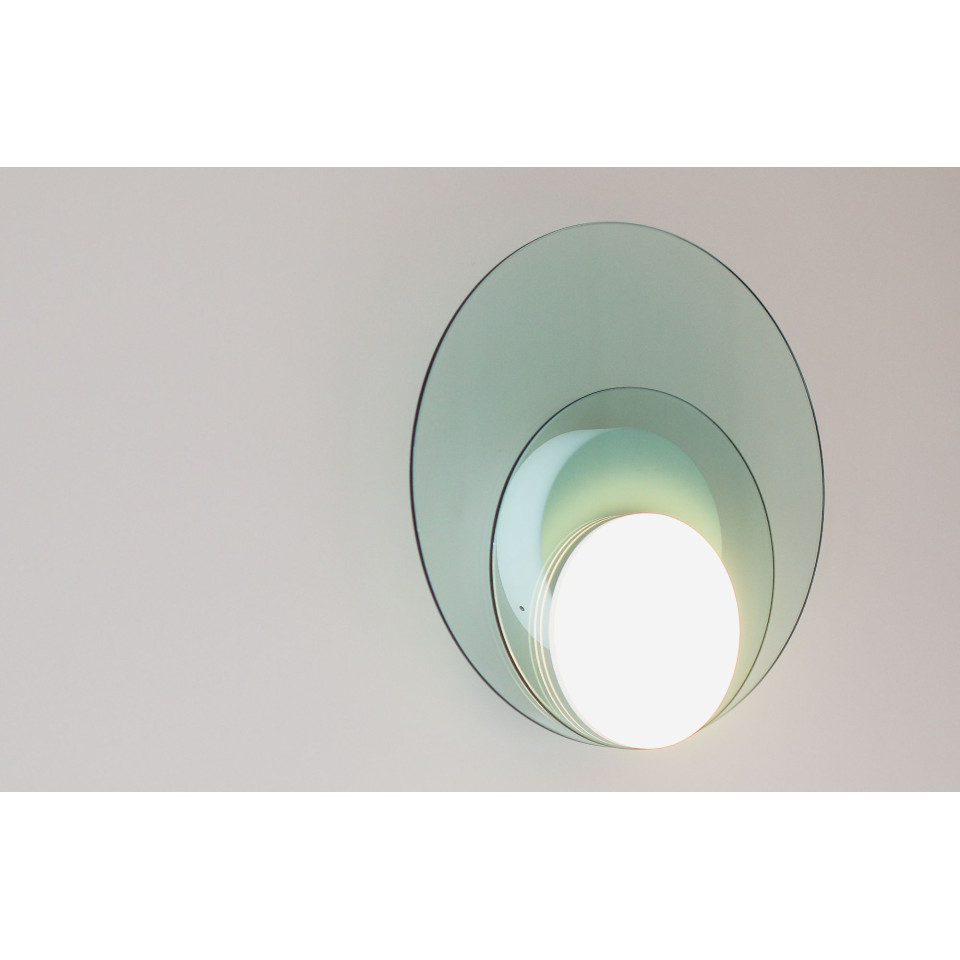 Dot 06 vägglampa vit/svart/ek/valnöt 25cm