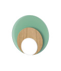 Dot 06 vägglampa vit/svart/ek/valnöt 25cm