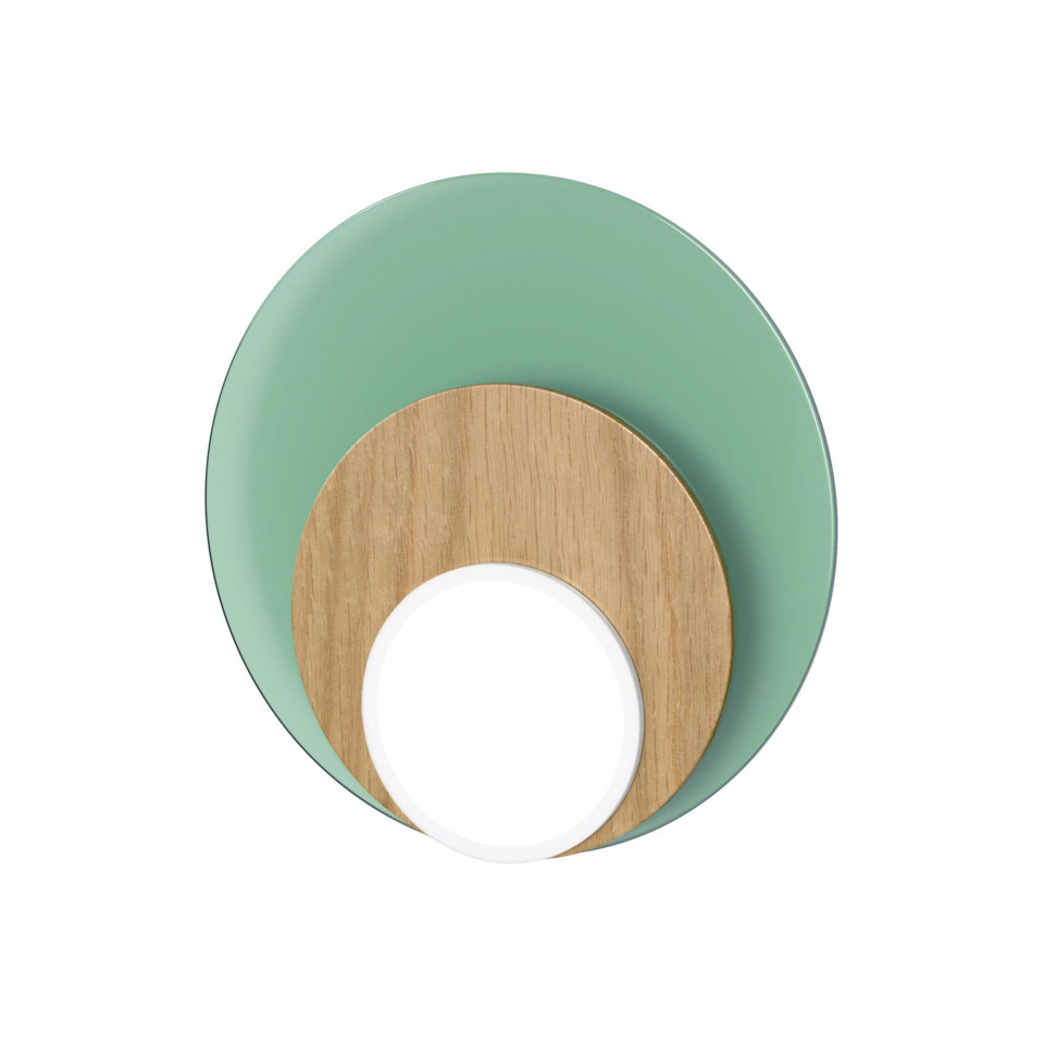 Dot 06 vägglampa vit/svart/ek/valnöt 25cm