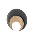 Dot 06 vägglampa vit/svart/ek/valnöt 25cm