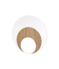 Dot 06 vägglampa vit/svart/ek/valnöt 25cm
