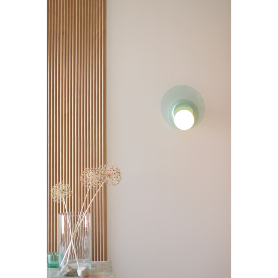 Dot 06 vägglampa vit/svart/ek/valnöt 25cm