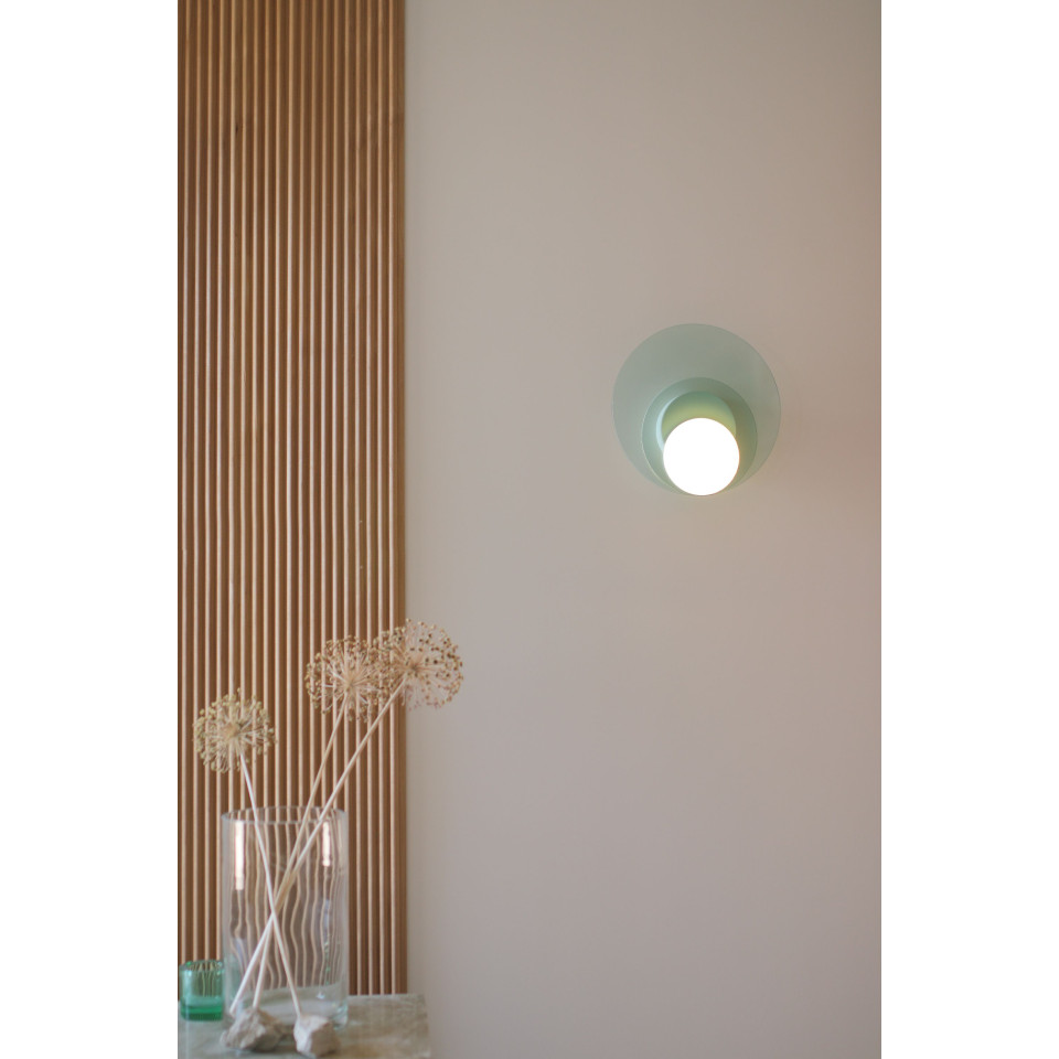 Dot 06 vägglampa vit/svart/ek/valnöt 25cm