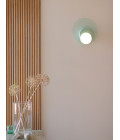 Dot 06 vägglampa vit/svart/ek/valnöt 25cm