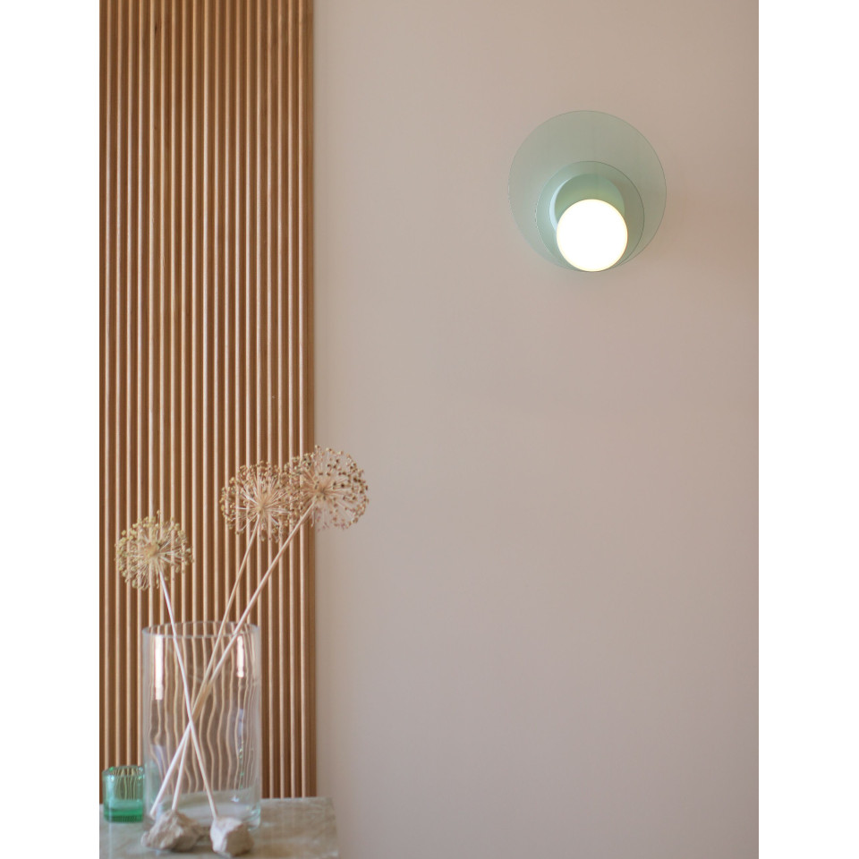 Dot 06 vägglampa vit/svart/ek/valnöt 25cm