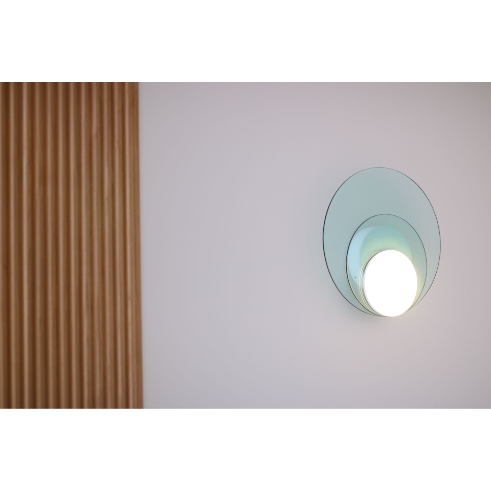 Dot 06 vägglampa vit/svart/ek/valnöt 25cm