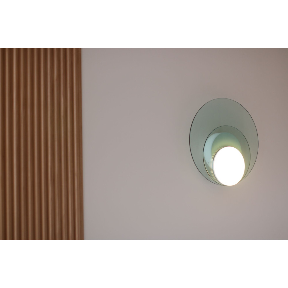 Dot 06 vägglampa vit/svart/ek/valnöt 25cm