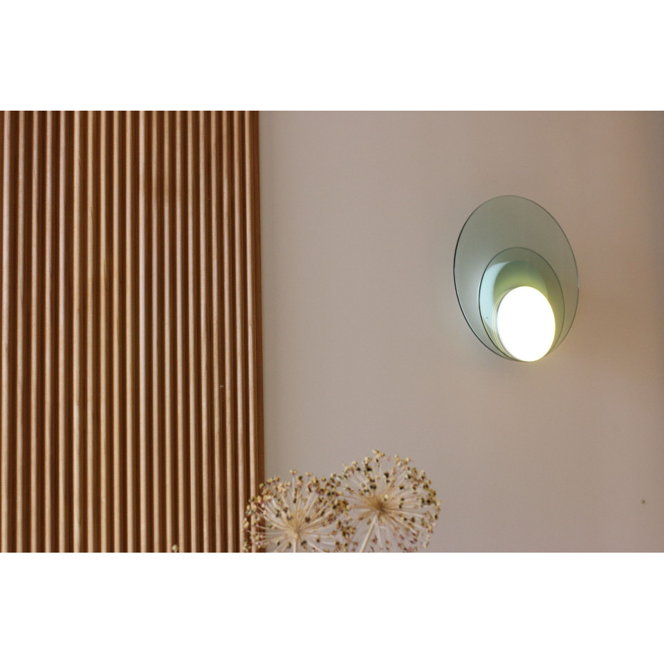 Dot 06 vägglampa vit/svart/ek/valnöt 25cm