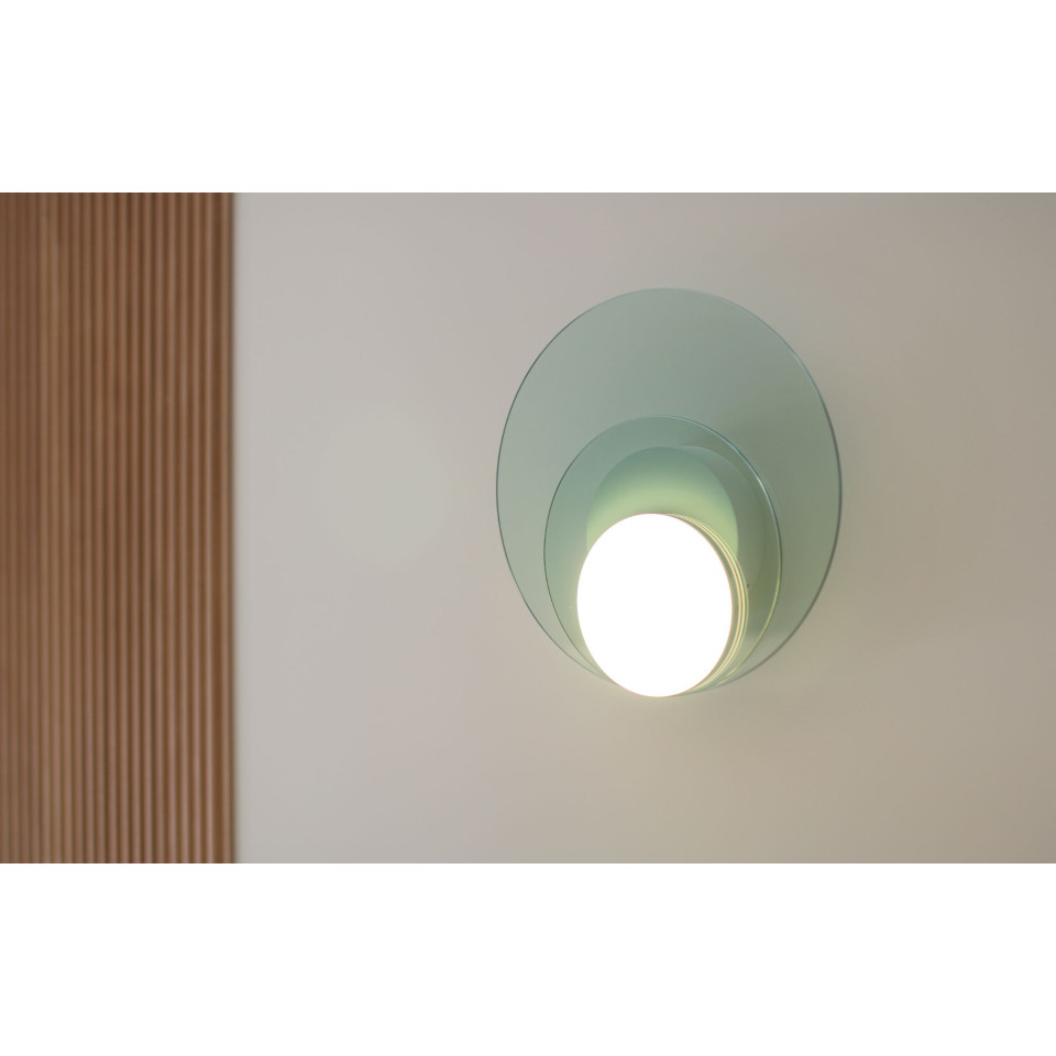 Dot 06 vägglampa vit/svart/ek/valnöt 25cm