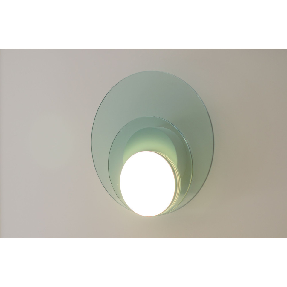 Dot 06 vägglampa vit/svart/ek/valnöt 25cm