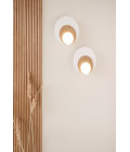 Dot 06 vägglampa vit/svart/ek/valnöt 25cm