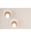 Dot 06 vägglampa vit/svart/ek/valnöt 25cm