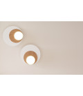 Dot 06 vägglampa vit/svart/ek/valnöt 25cm
