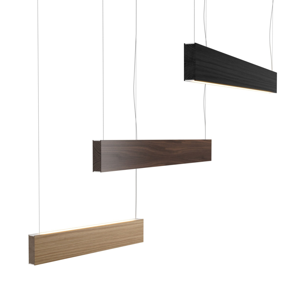 Led120 Ceiling Lamp Oak/Walnut/Ash 74-164cm