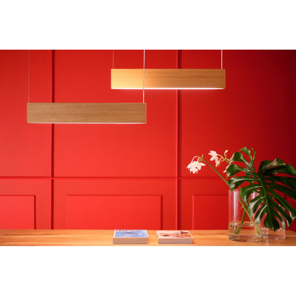 Led120 Ceiling Lamp Oak/Walnut/Ash 74-164cm