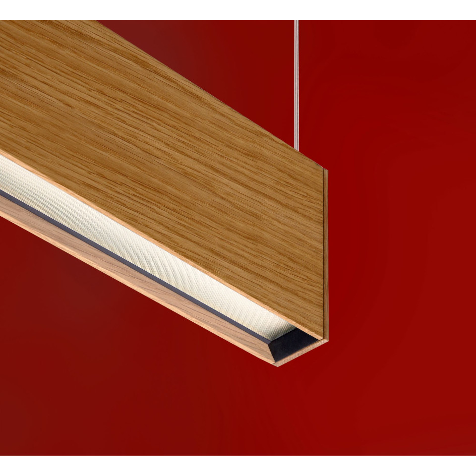 Led120 Ceiling Lamp Oak/Walnut/Ash 74-164cm