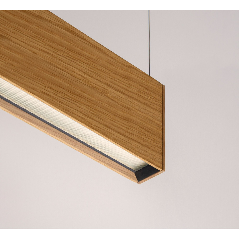 Led120 Ceiling Lamp Oak/Walnut/Ash 74-164cm