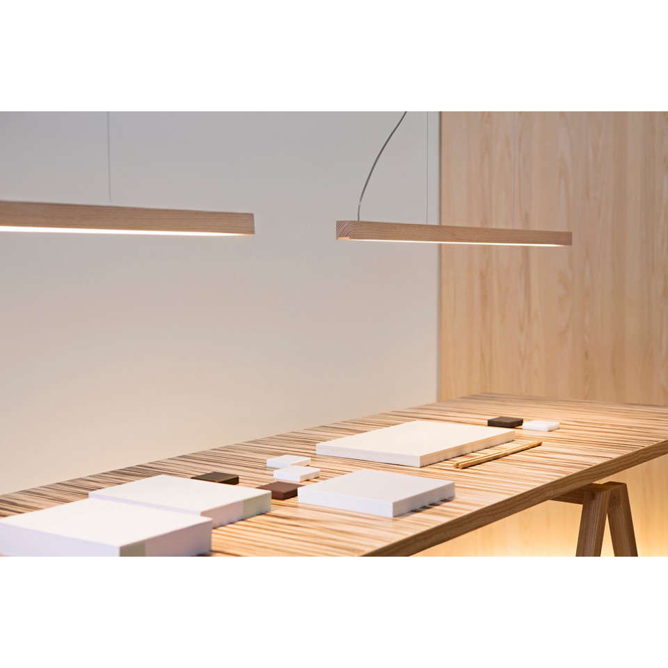Led28 Ceiling Lamp Oak/Walnut/Ash 100-120cm
