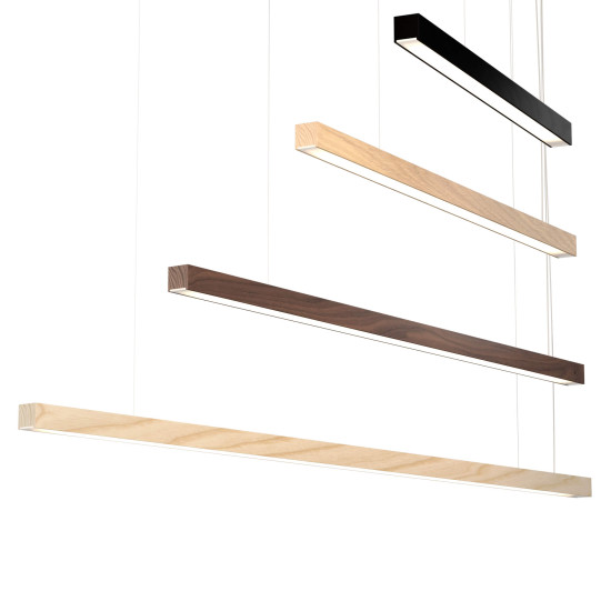 Led40 Ceiling Lamp Oak/Walnut/Ash 70-160cm