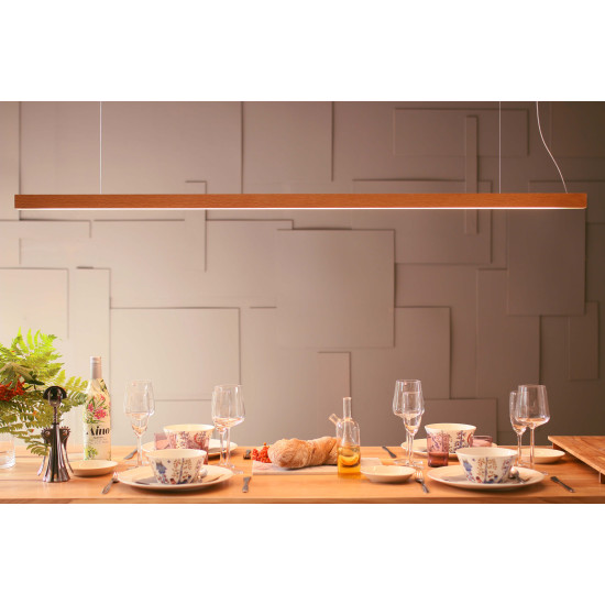 Led40 Ceiling Lamp Oak/Walnut/Ash 70-160cm